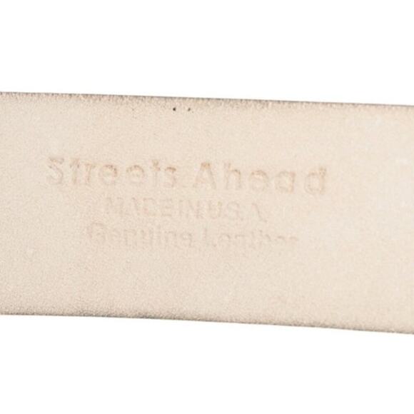 Streets Ahead Leopard Print Haircalf Leather Belt Gold Buckle Women’s Size M - Picture 5 of 9